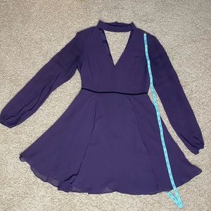 BCBGgeneration deep v purple dress size 6